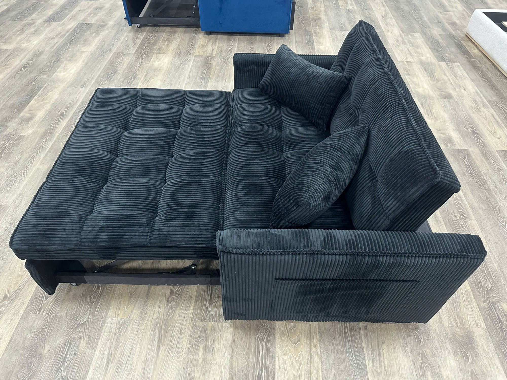 SOFA BED 1M4 VẢI GÂN ĐEN - ảnh 5